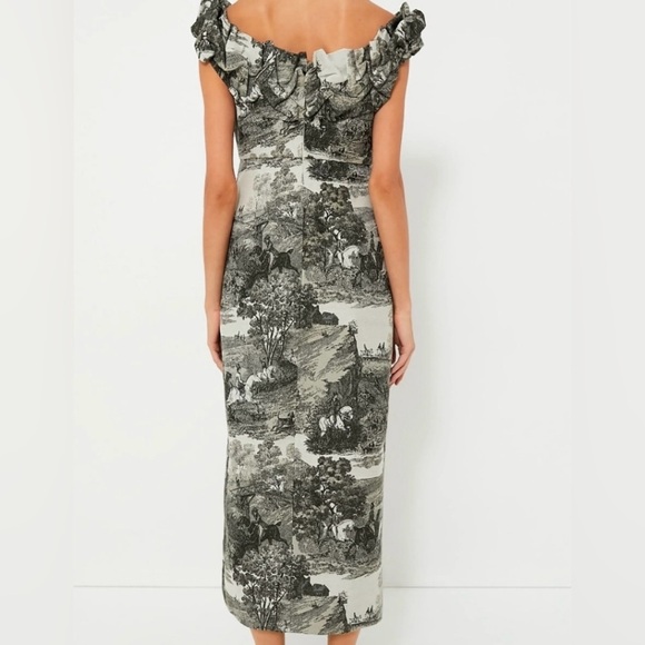Tuckernuck Black and White Toile Midi Dress - Picture 3 of 5